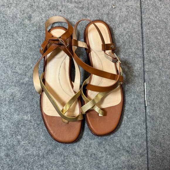 Cole Haan Grand Series W22952 Womens US 8.5 B Sandals Brown Leather Strappy - Picture 1 of 5